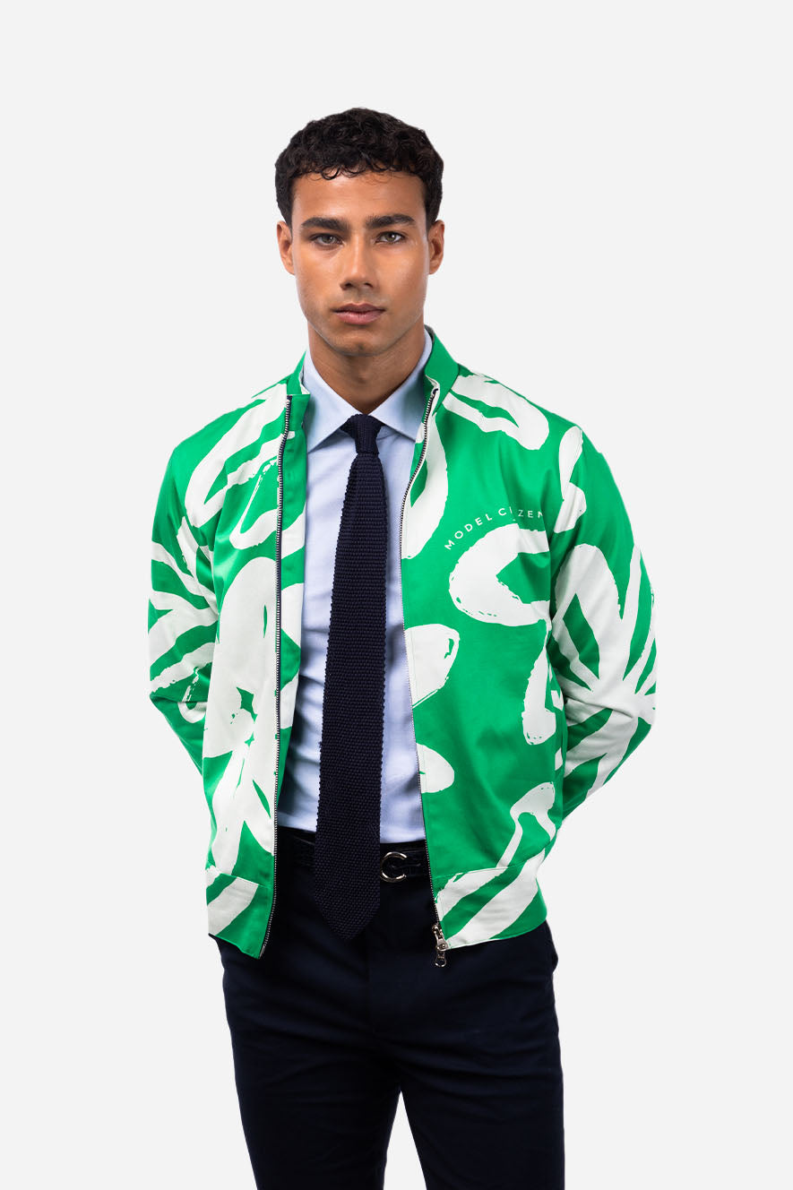 Green Minimal Shirt Jacket
