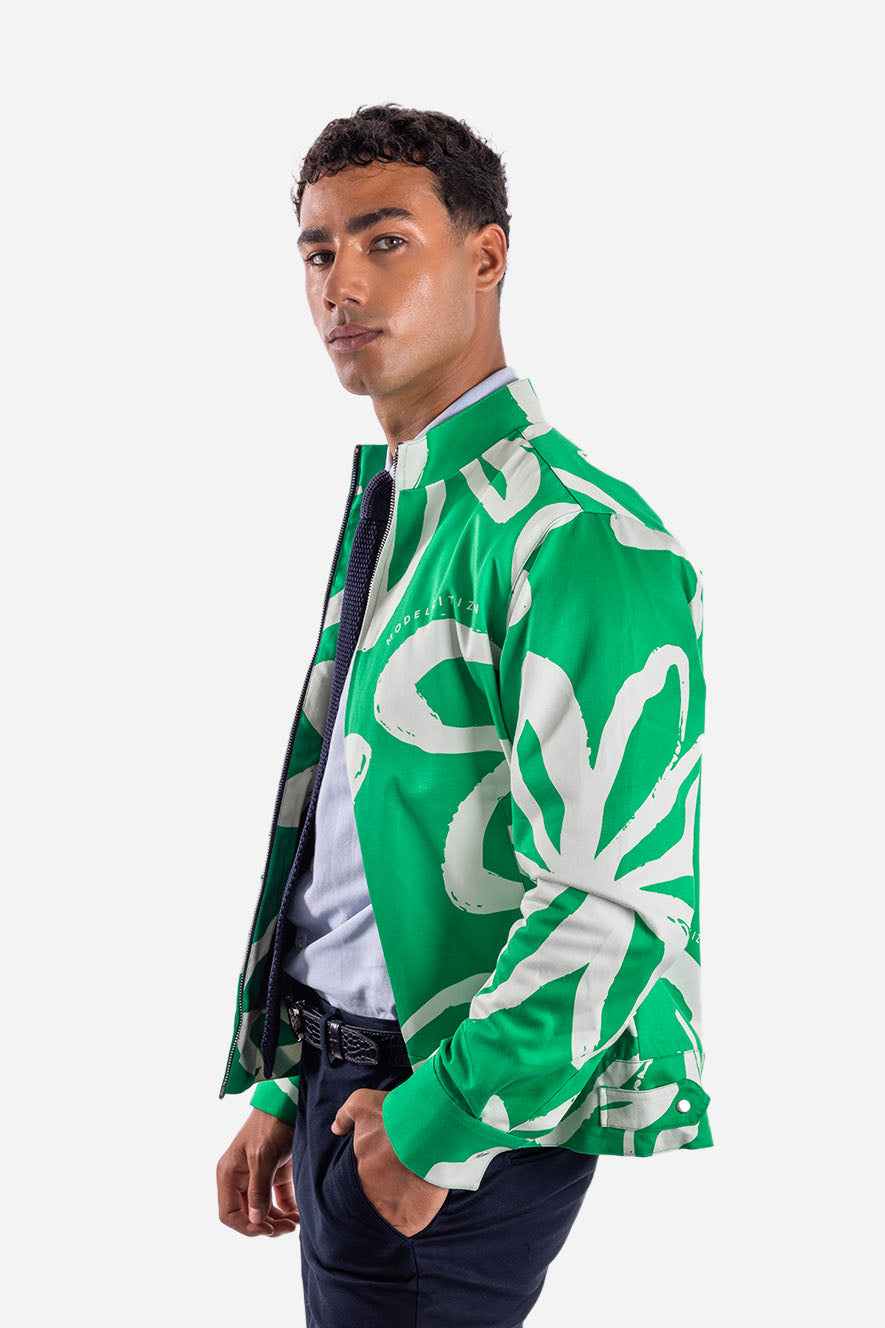 Green Minimal Shirt Jacket