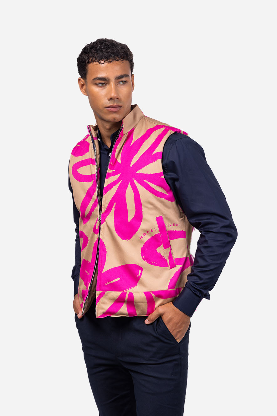 Tan/Pink Floral Gillet