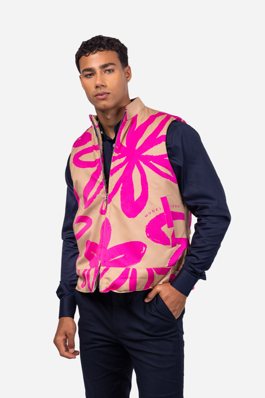 Tan/Pink Floral Gillet