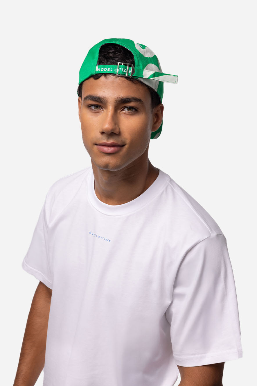 Green Floral Cap