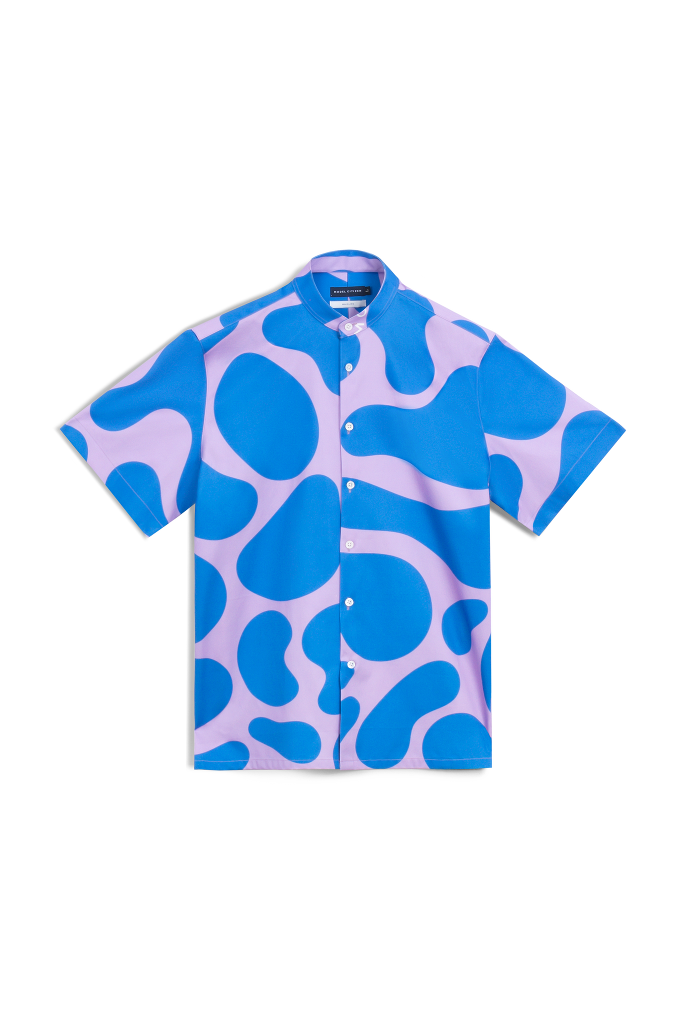 Liquid Camouflage Printed Shirt - Lavender/Blue