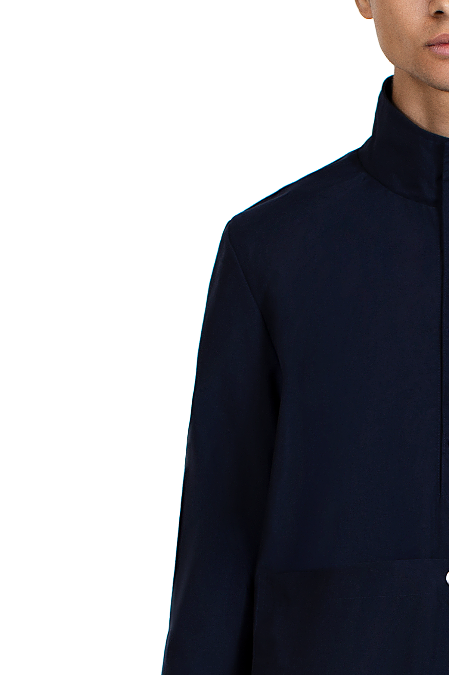 Nylon Pull-over Jacket in Navy