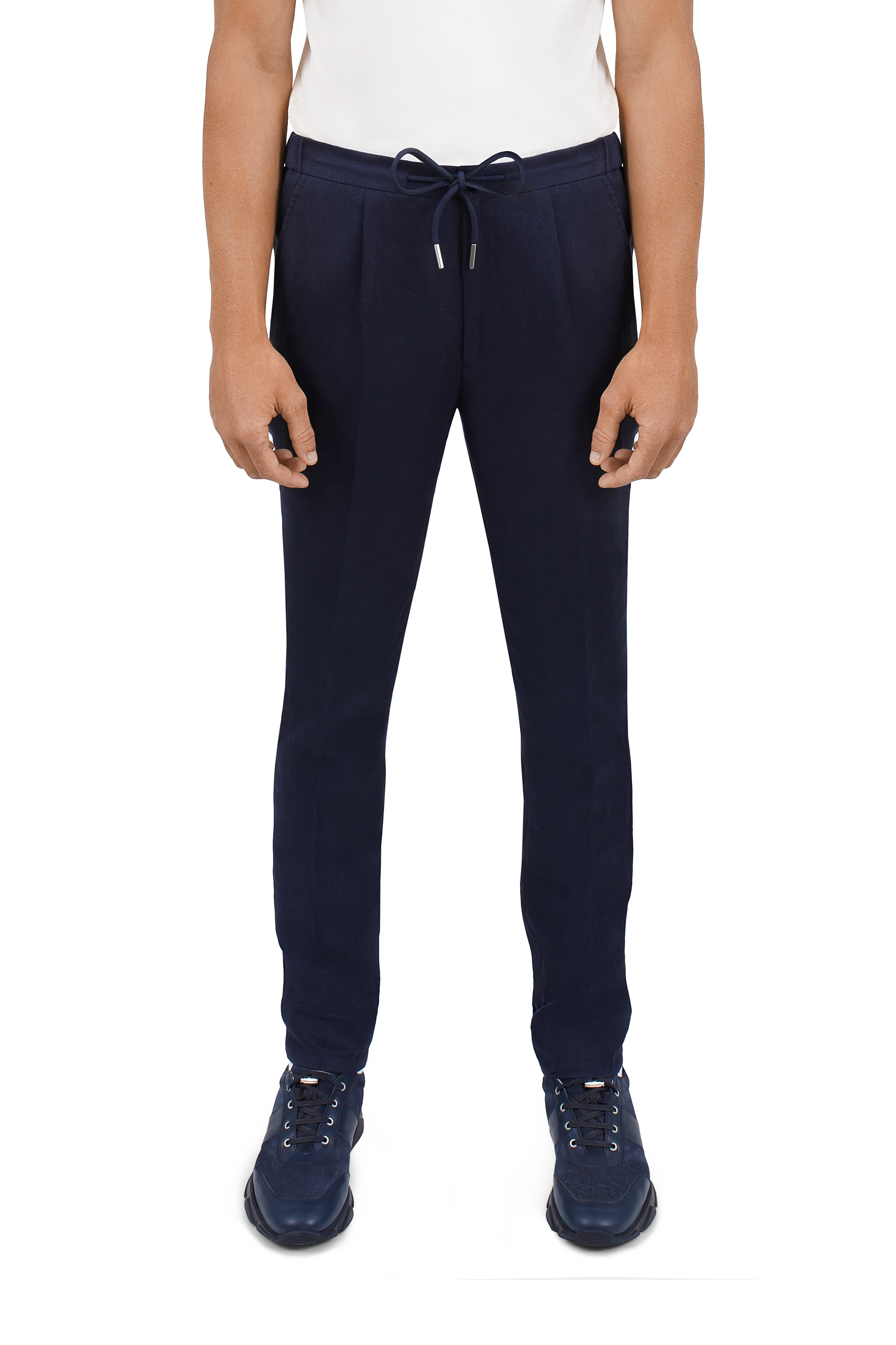 Linen Jogger in Midnight Blue