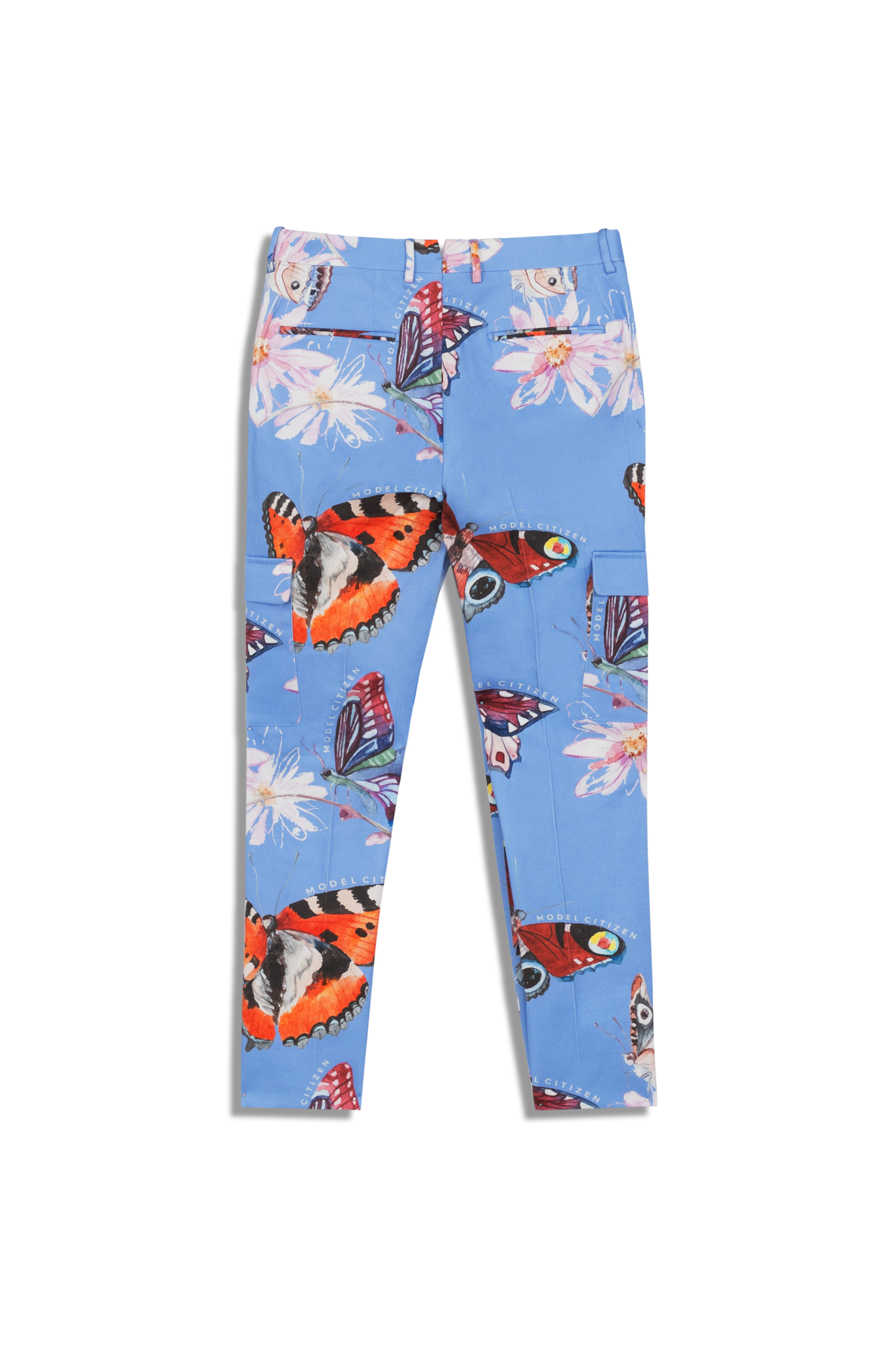 Butterfly Print Pants Sky Blue