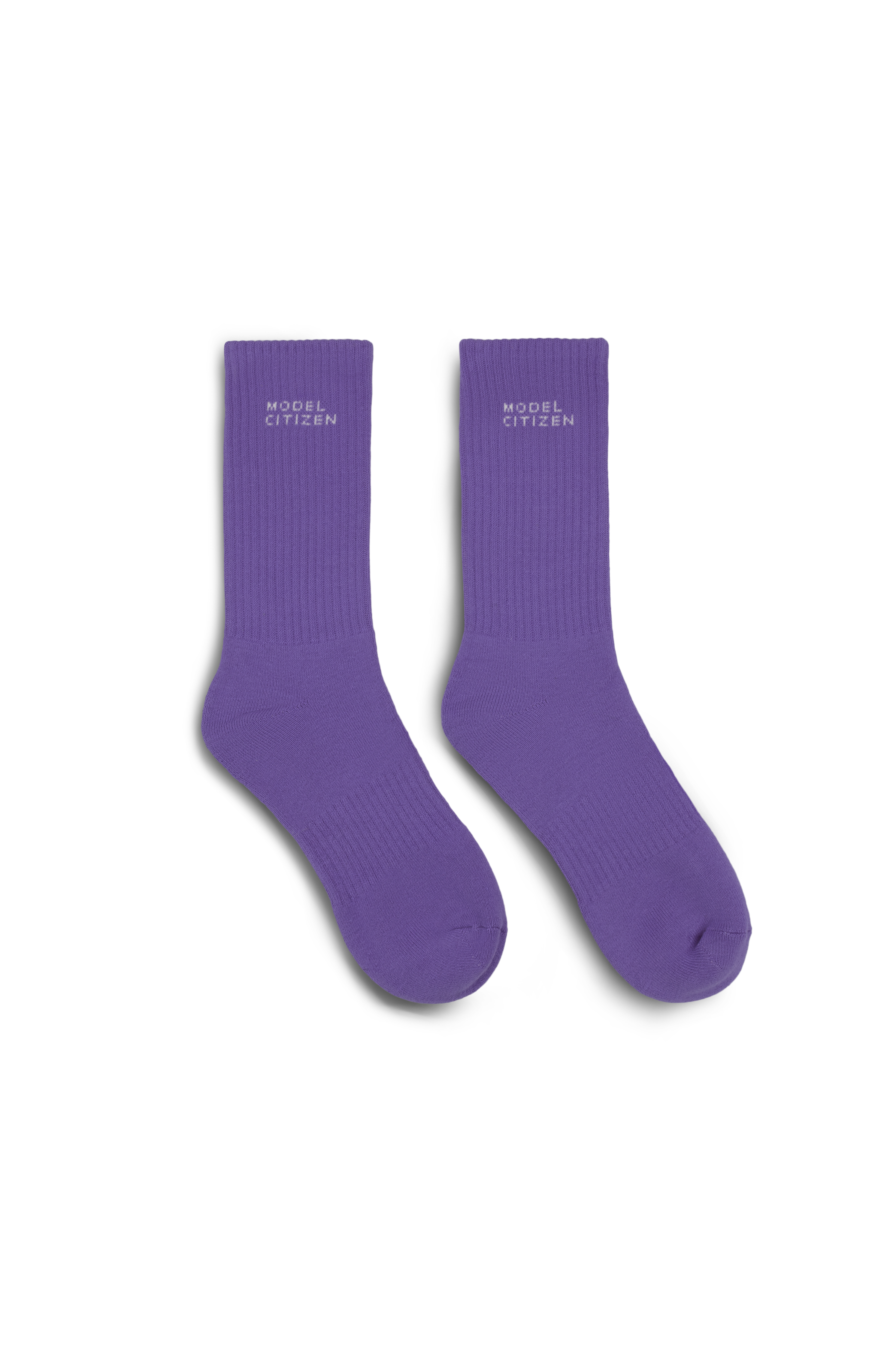 Mid Height Cotton Blend Socks in Purple