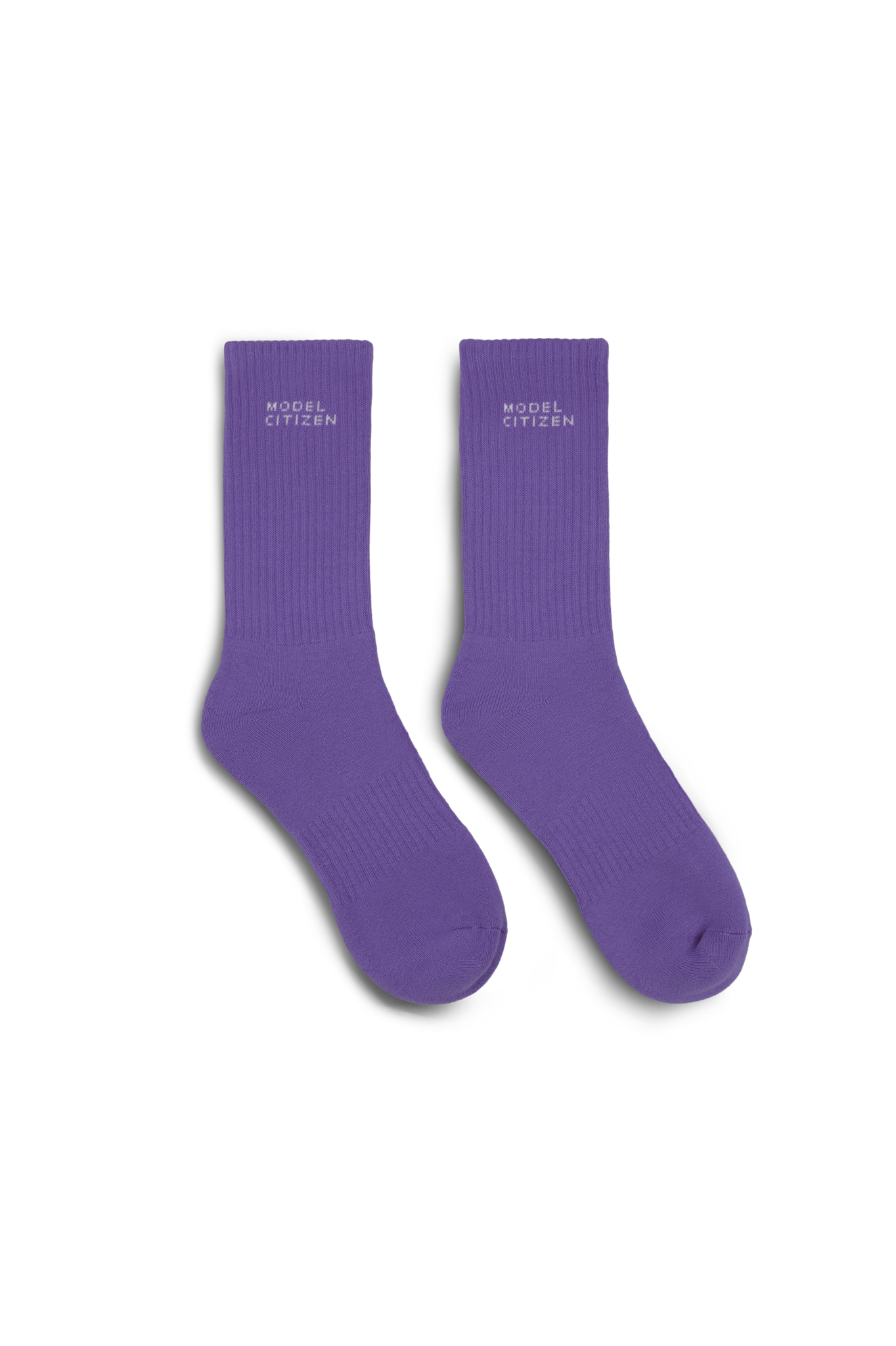 Mid Height Cotton Blend Socks in Purple