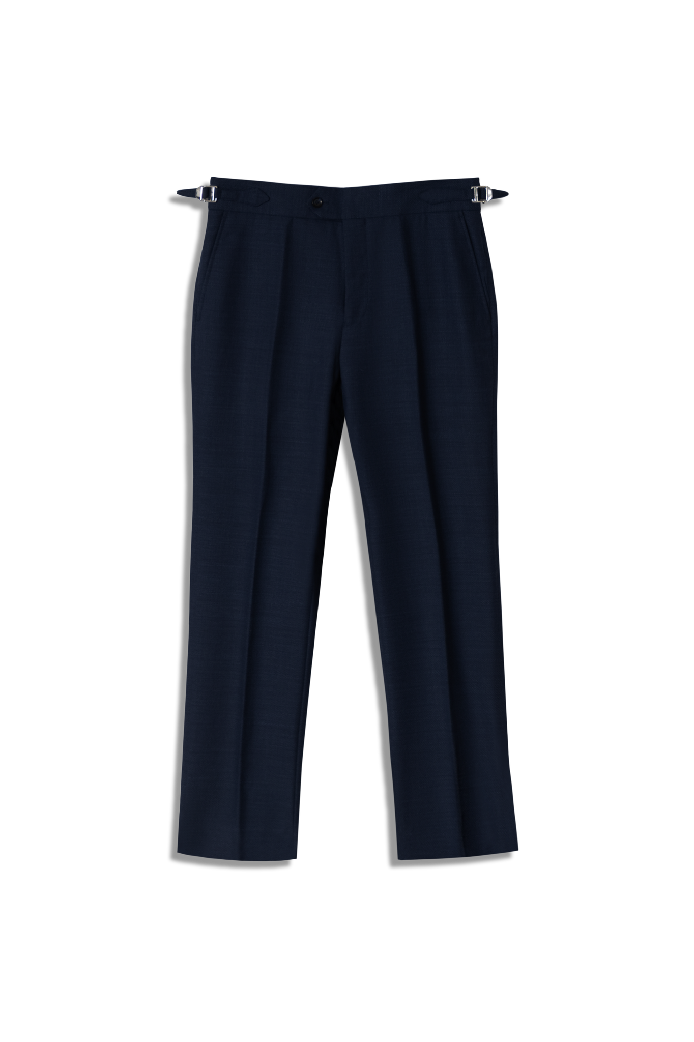 Navy Wool Hopsack Pants