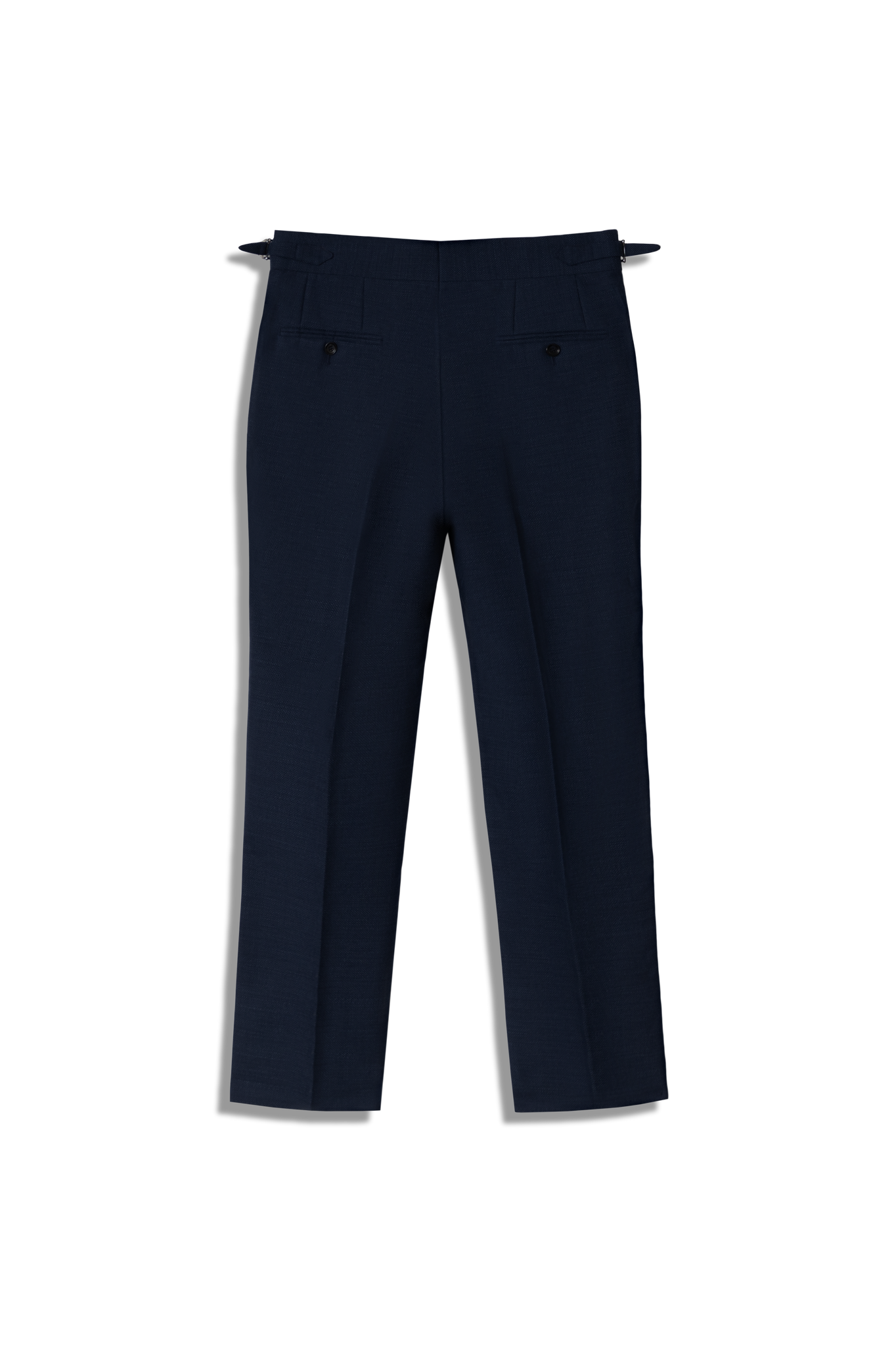 Navy Wool Hopsack Pants