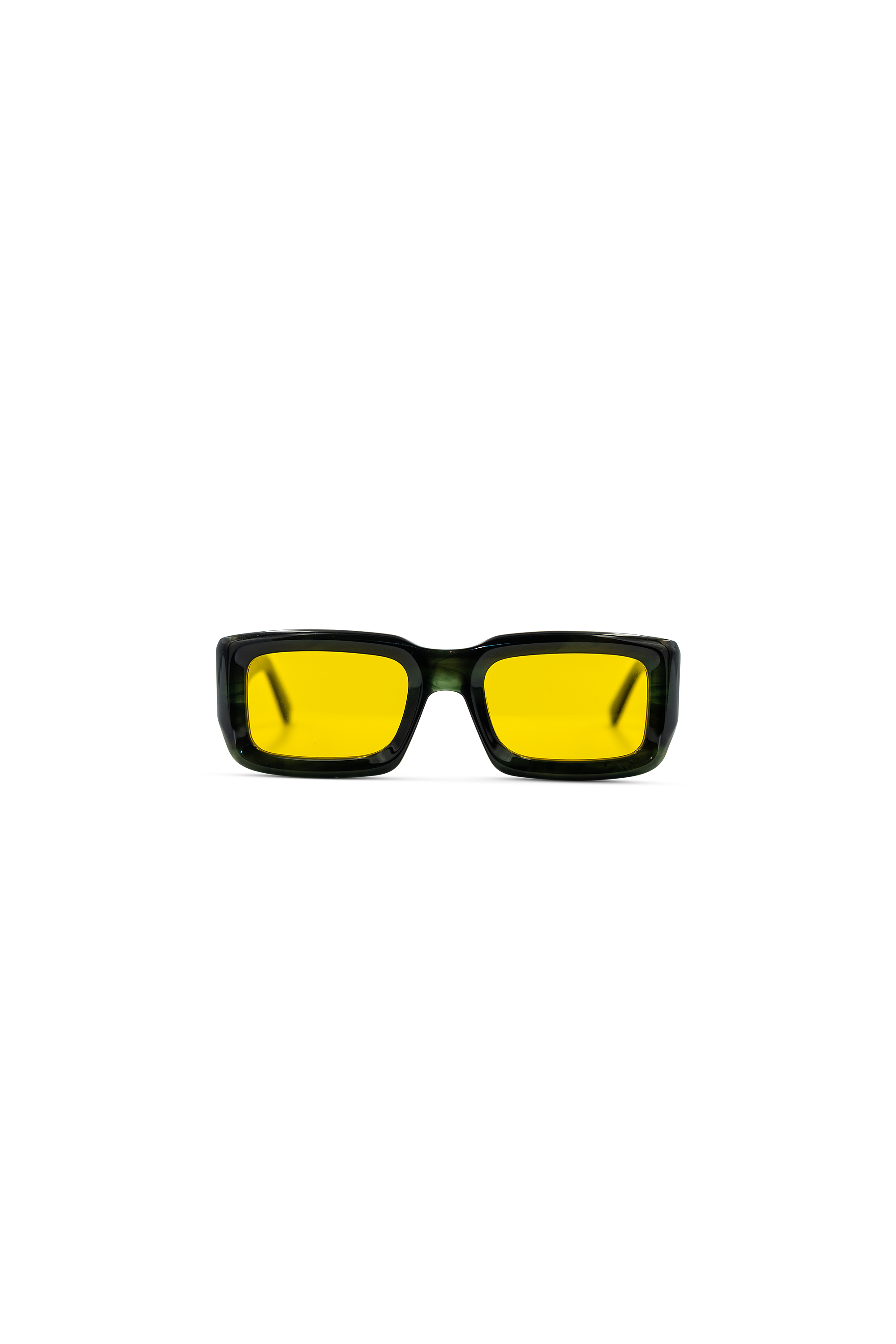 Model Citizen Eyewear No.7 - Horn Green/Yellow Lens