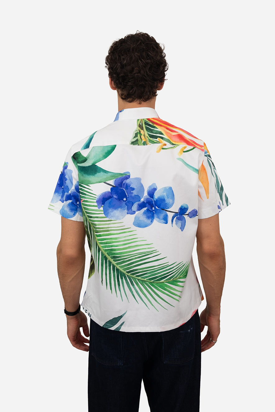 Tropical Printed Shirt - White