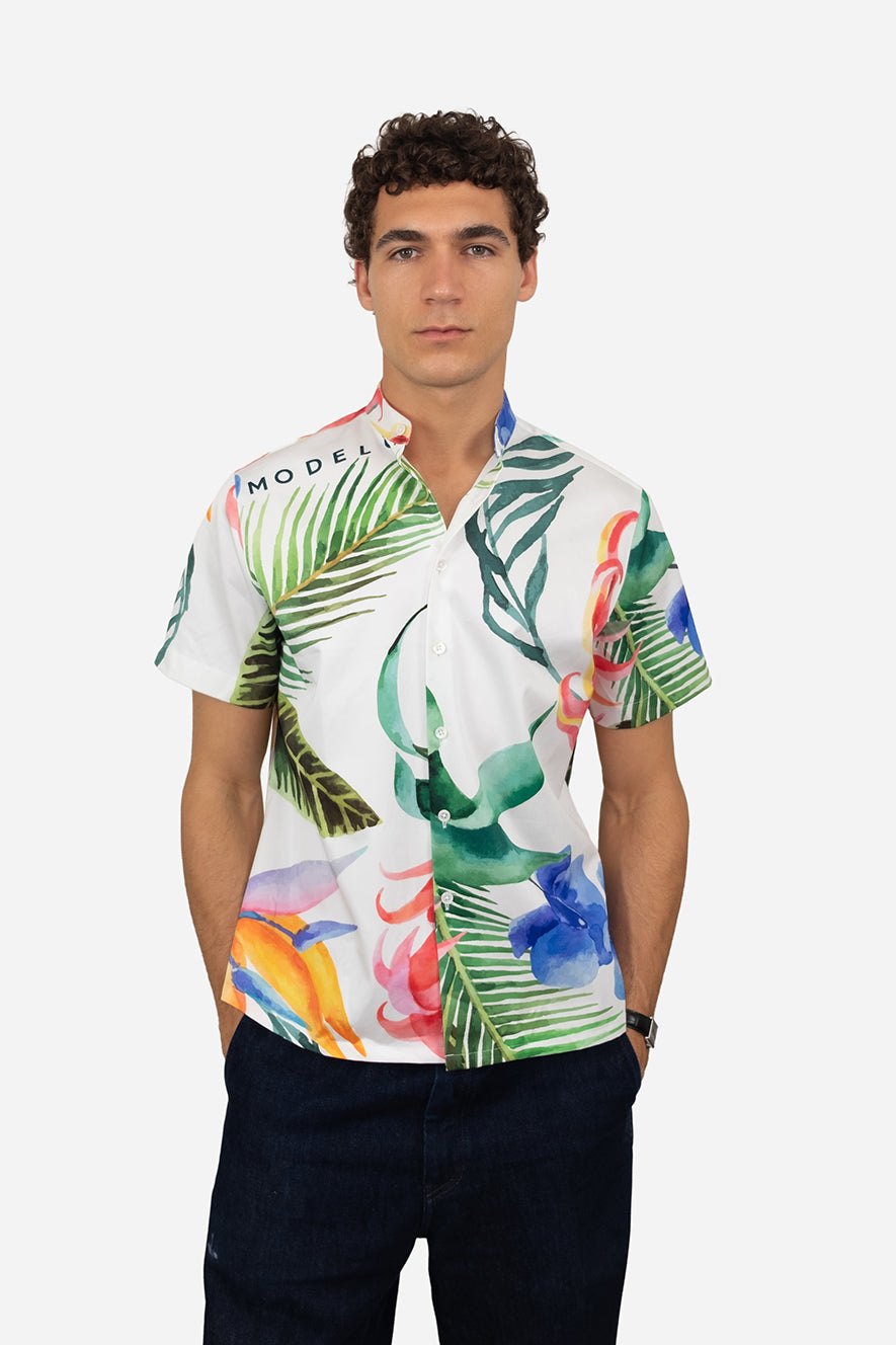 Tropical Printed Shirt - White