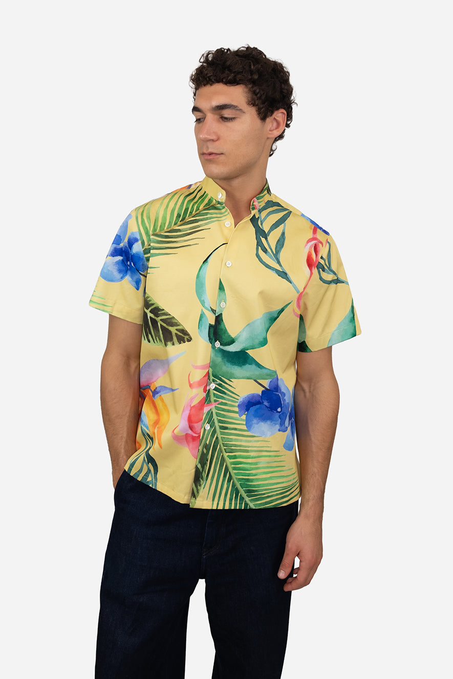 Tropical Printed Shirt - Yellow