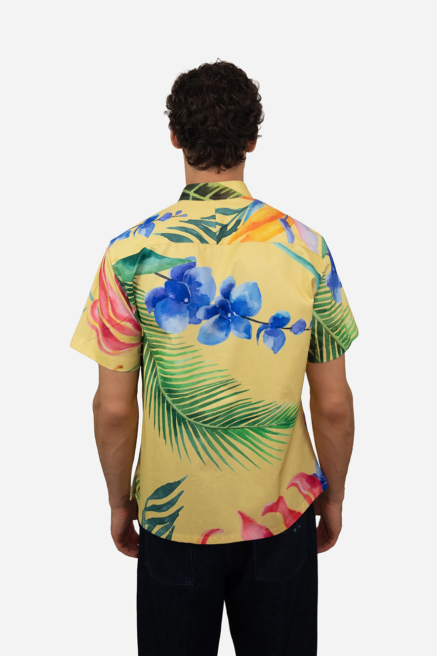 Tropical Printed Shirt - Yellow