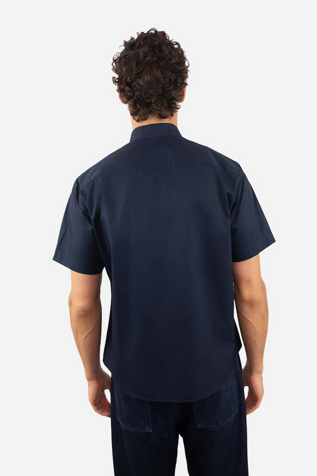 Navy Patch Logo Shirt
