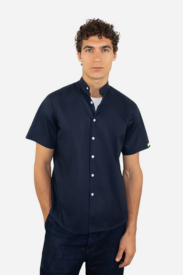Navy Patch Logo Shirt