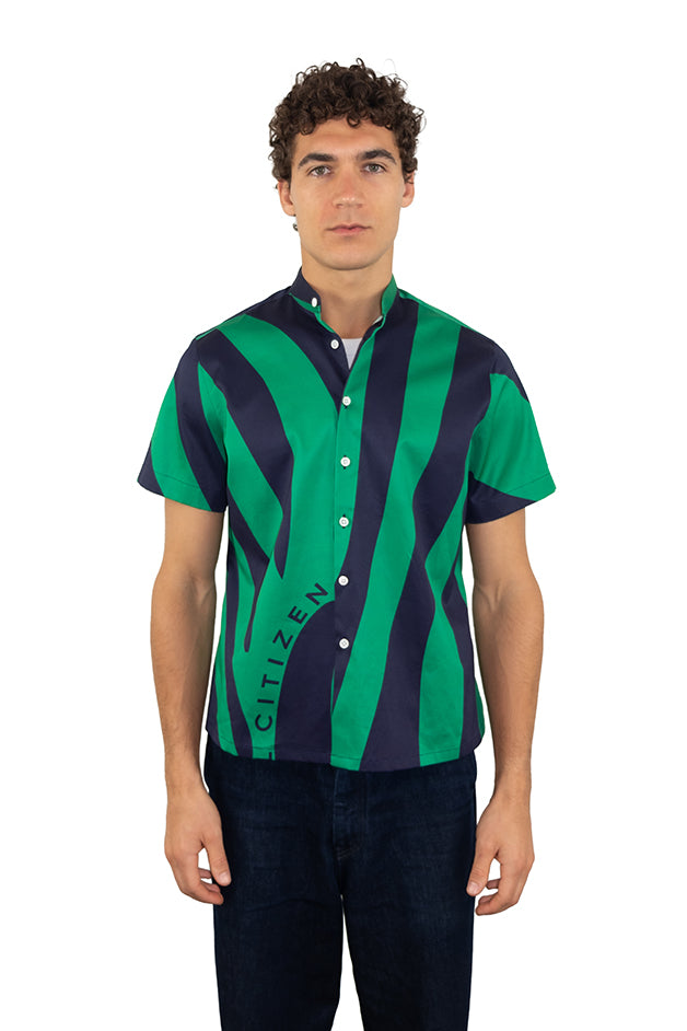 Zebra Printed Shirt - Green