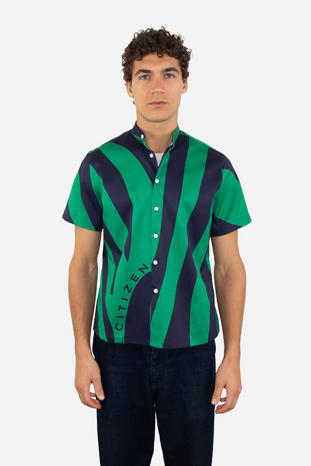 Zebra Printed Shirt - Green