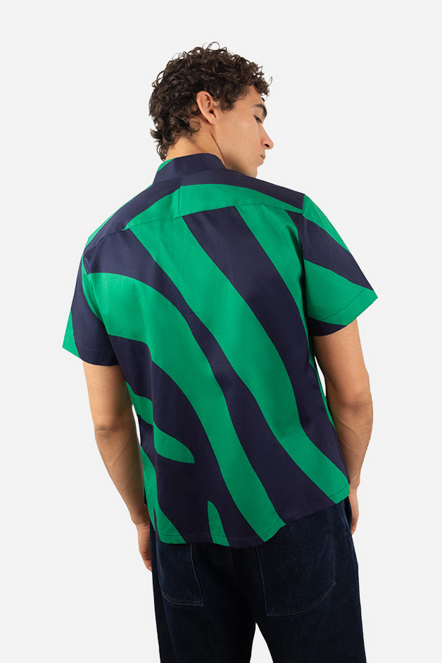 Zebra Printed Shirt - Green