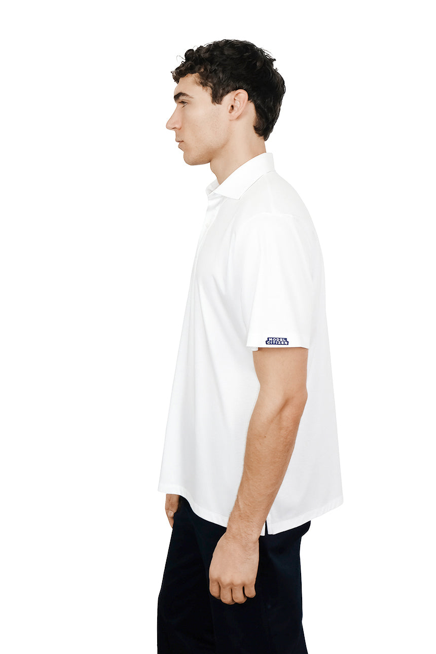 White Sport Polo Shirt