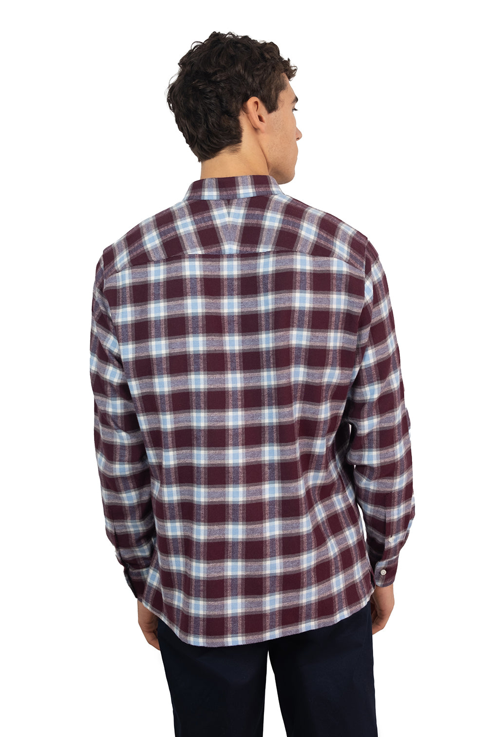 Flannel Maroon/Blue Check Shirt