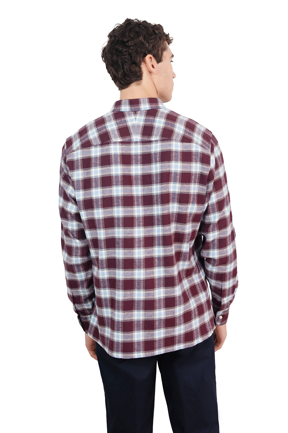 Flannel Maroon/Blue Check Shirt