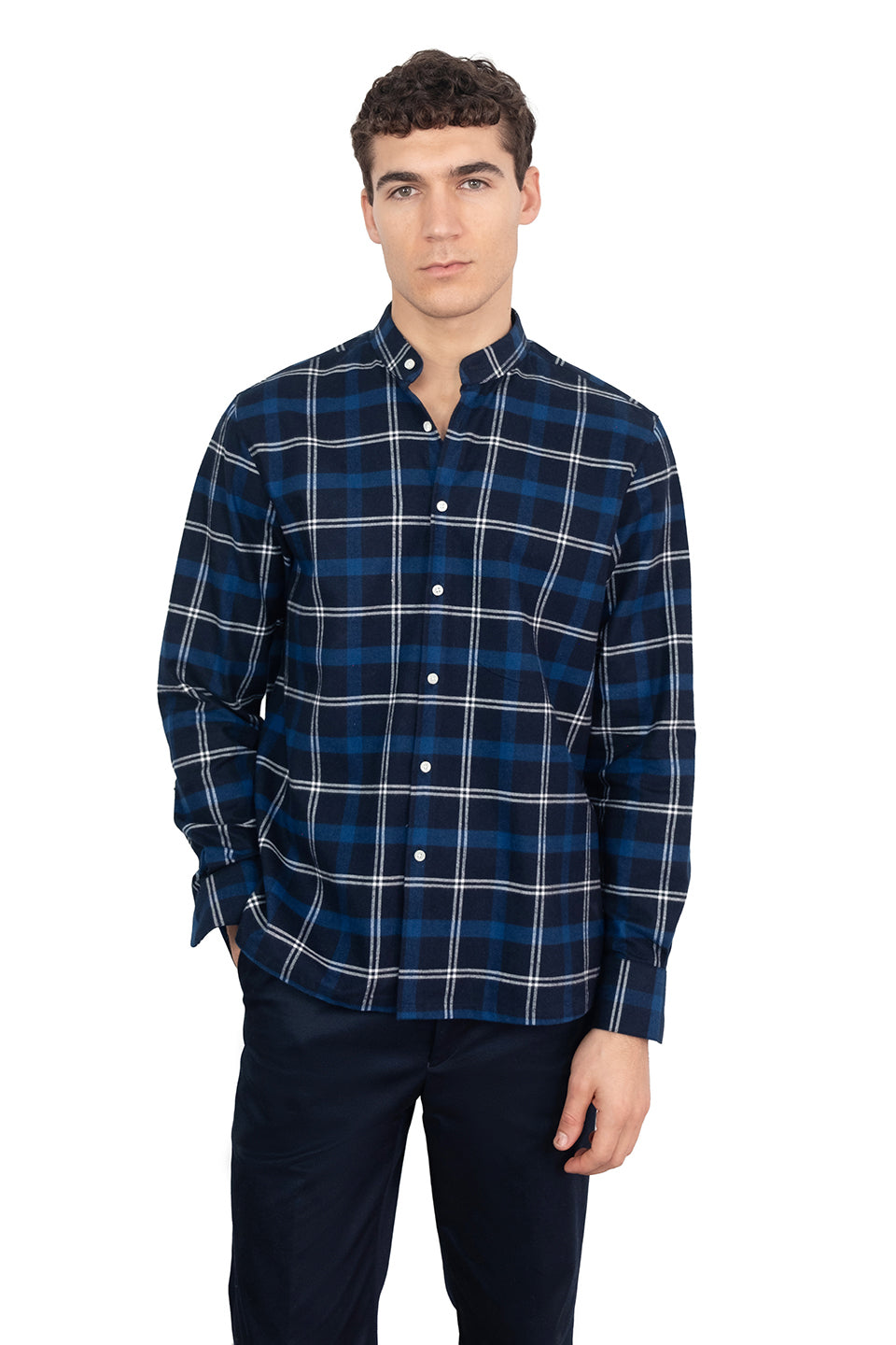 Flannel Blue/White Check Shirt