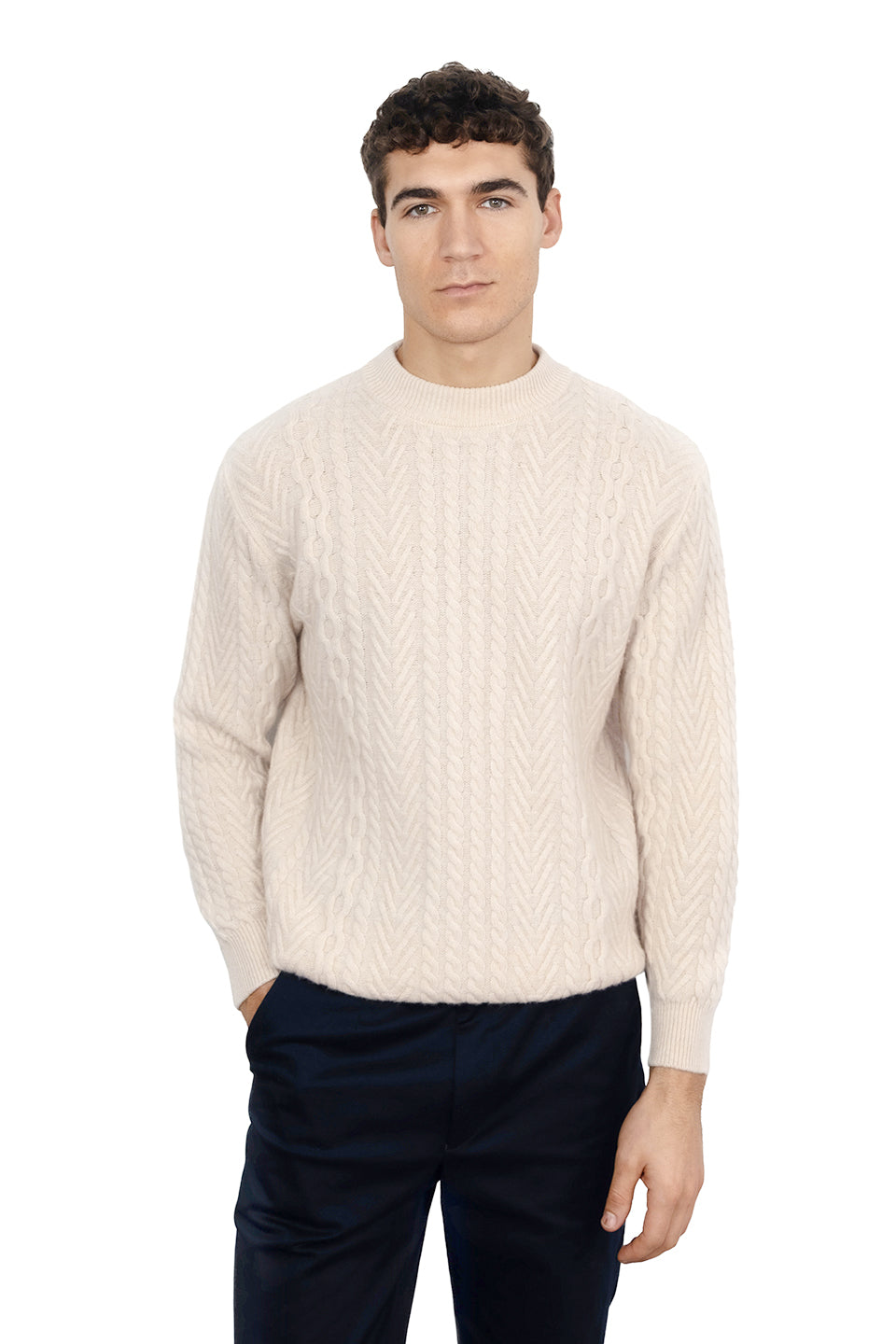 Off White Textured Knit