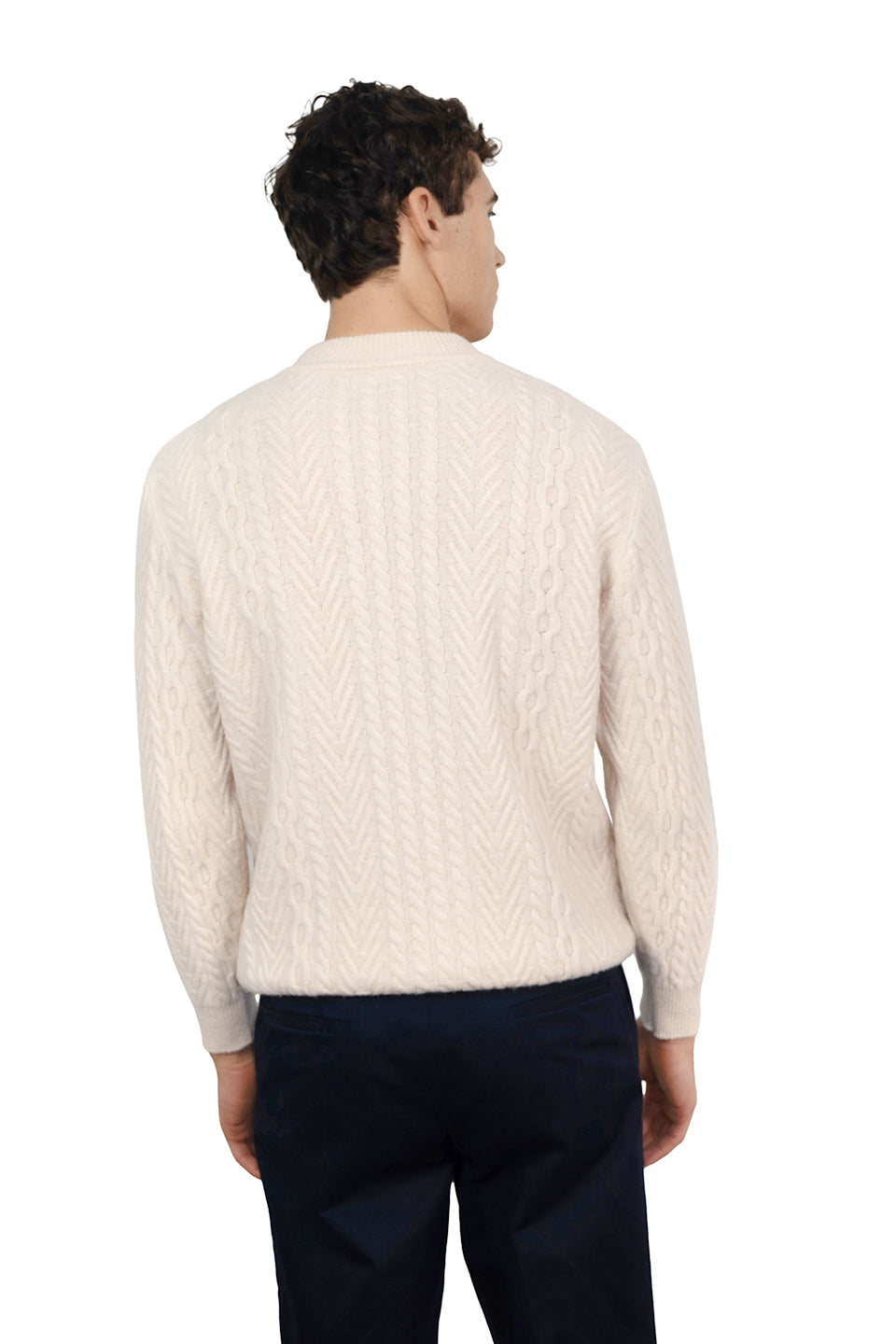 Off White Textured Knit