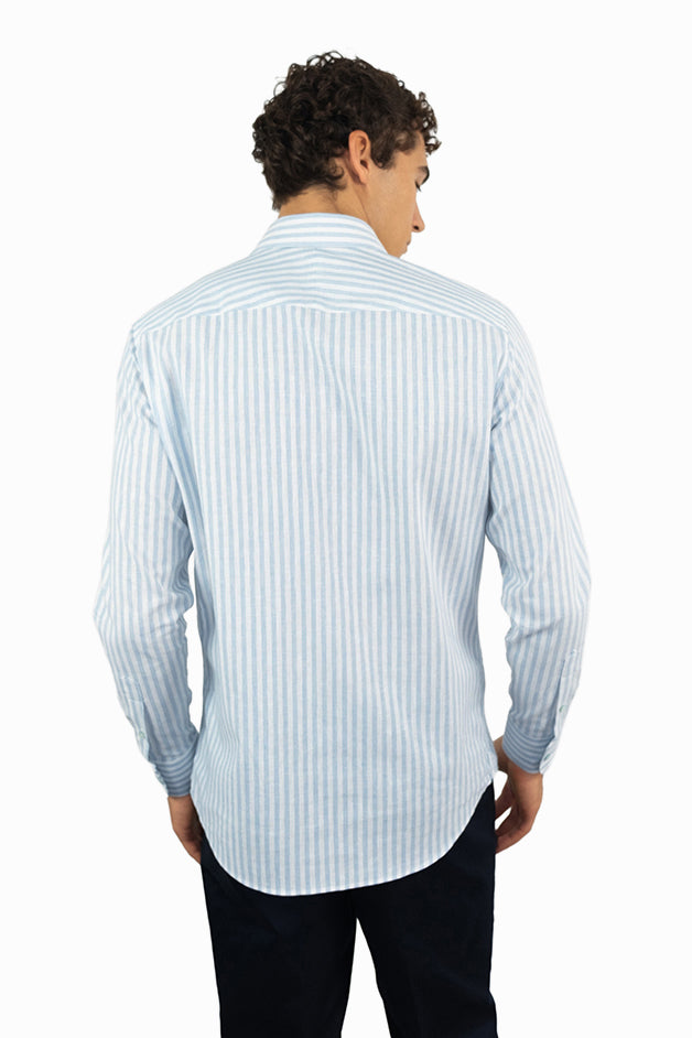 Linen Formal Striped Shirt