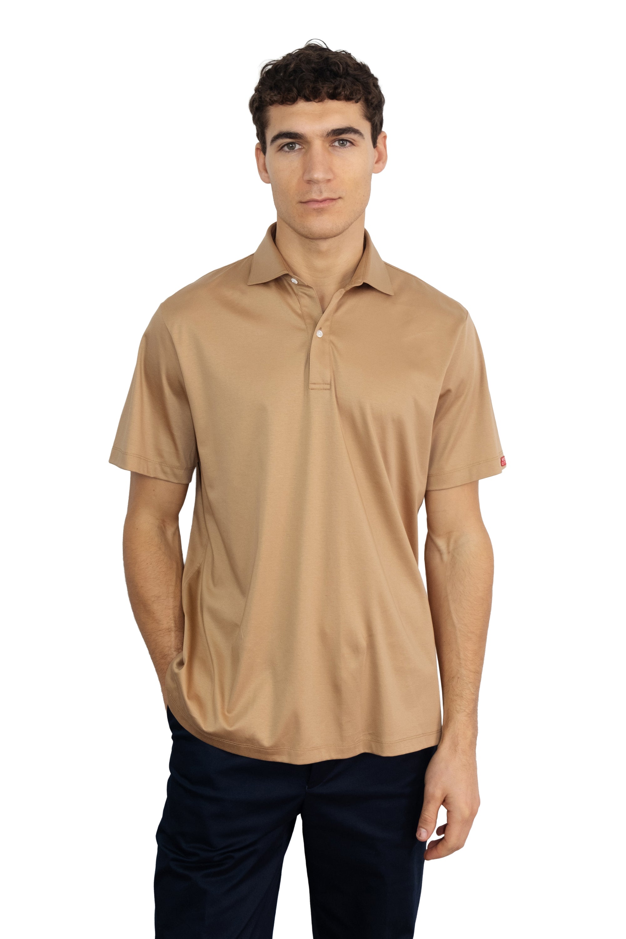 Tan Racing Polo Shirt