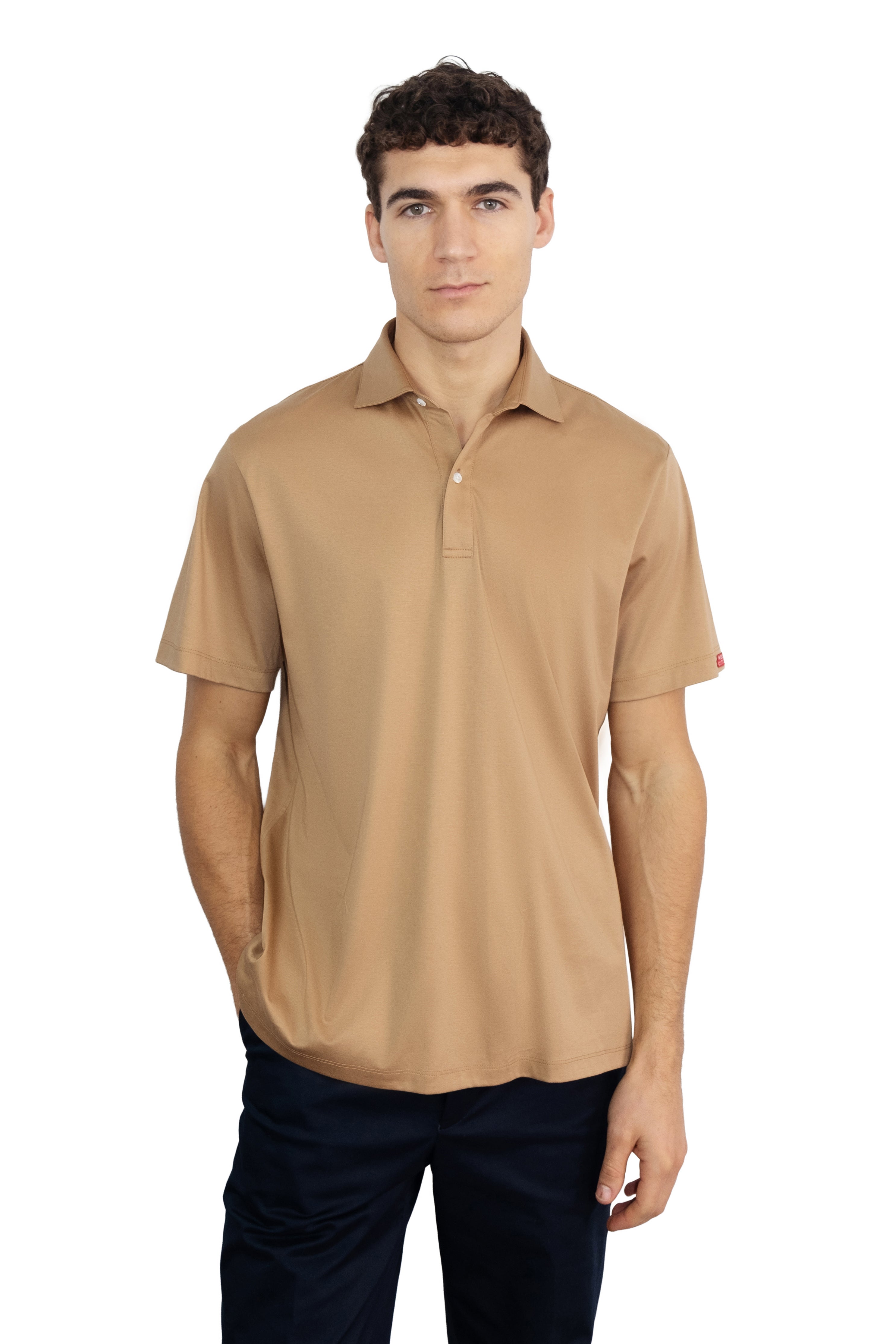 Tan Racing Polo Shirt