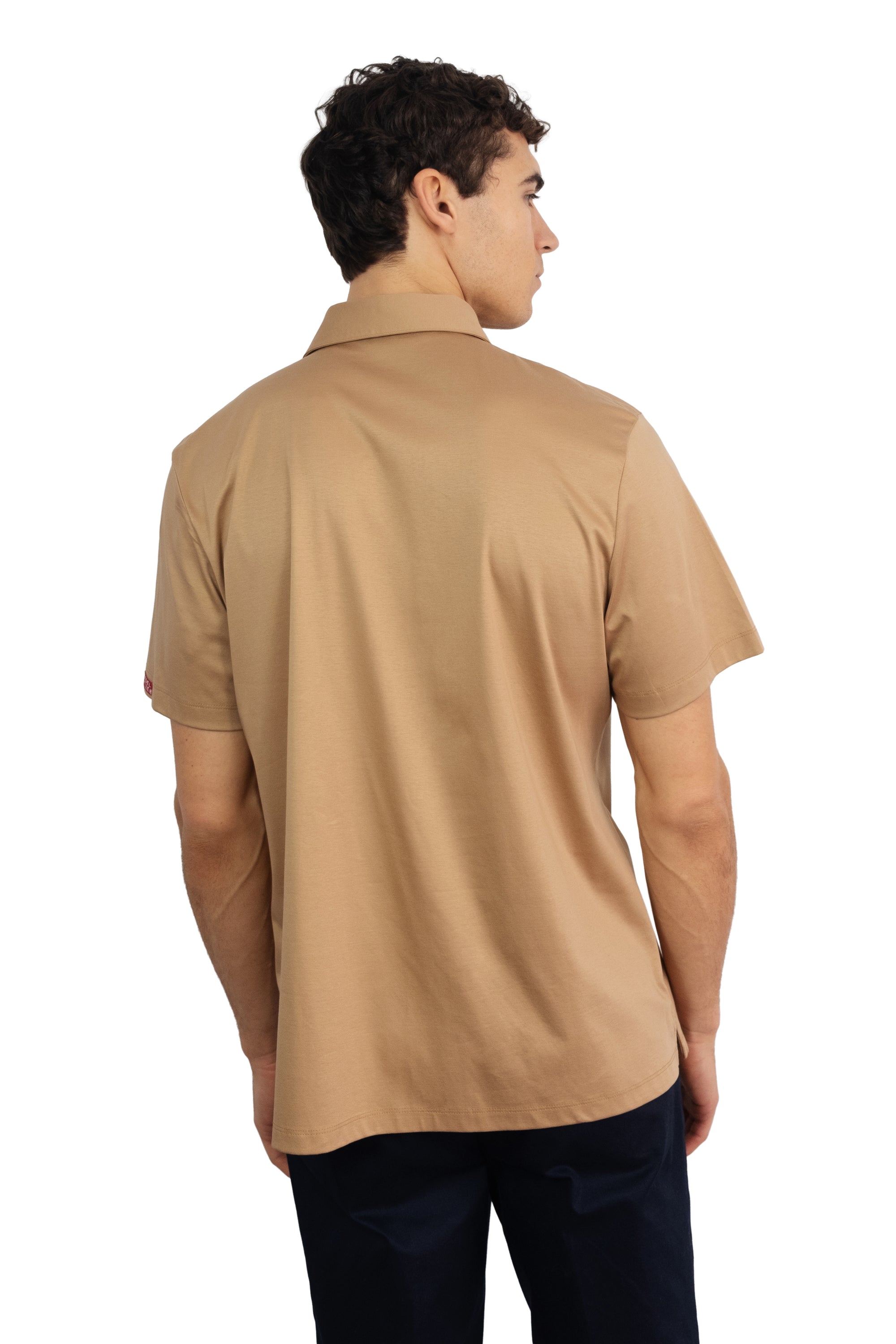 Tan Racing Polo Shirt