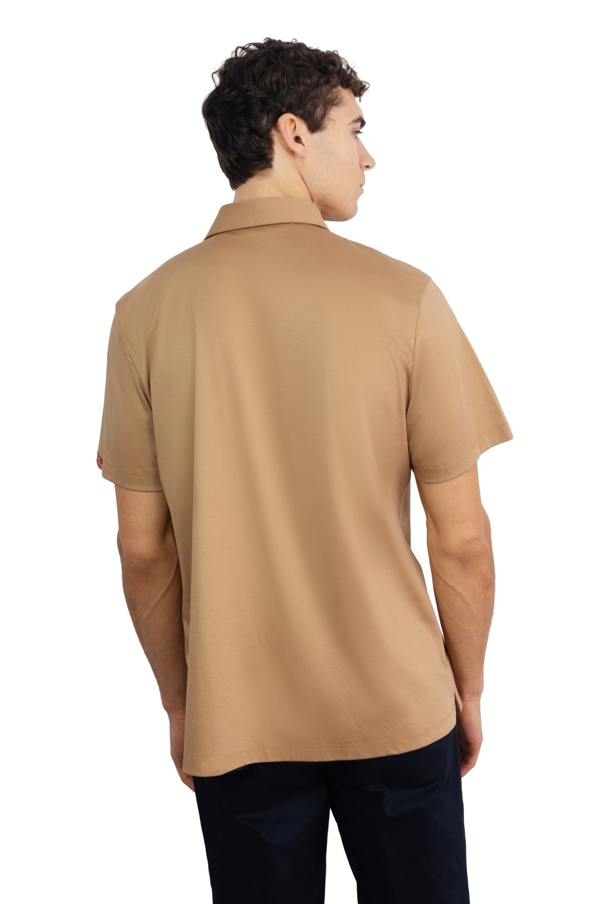 Tan Racing Polo Shirt