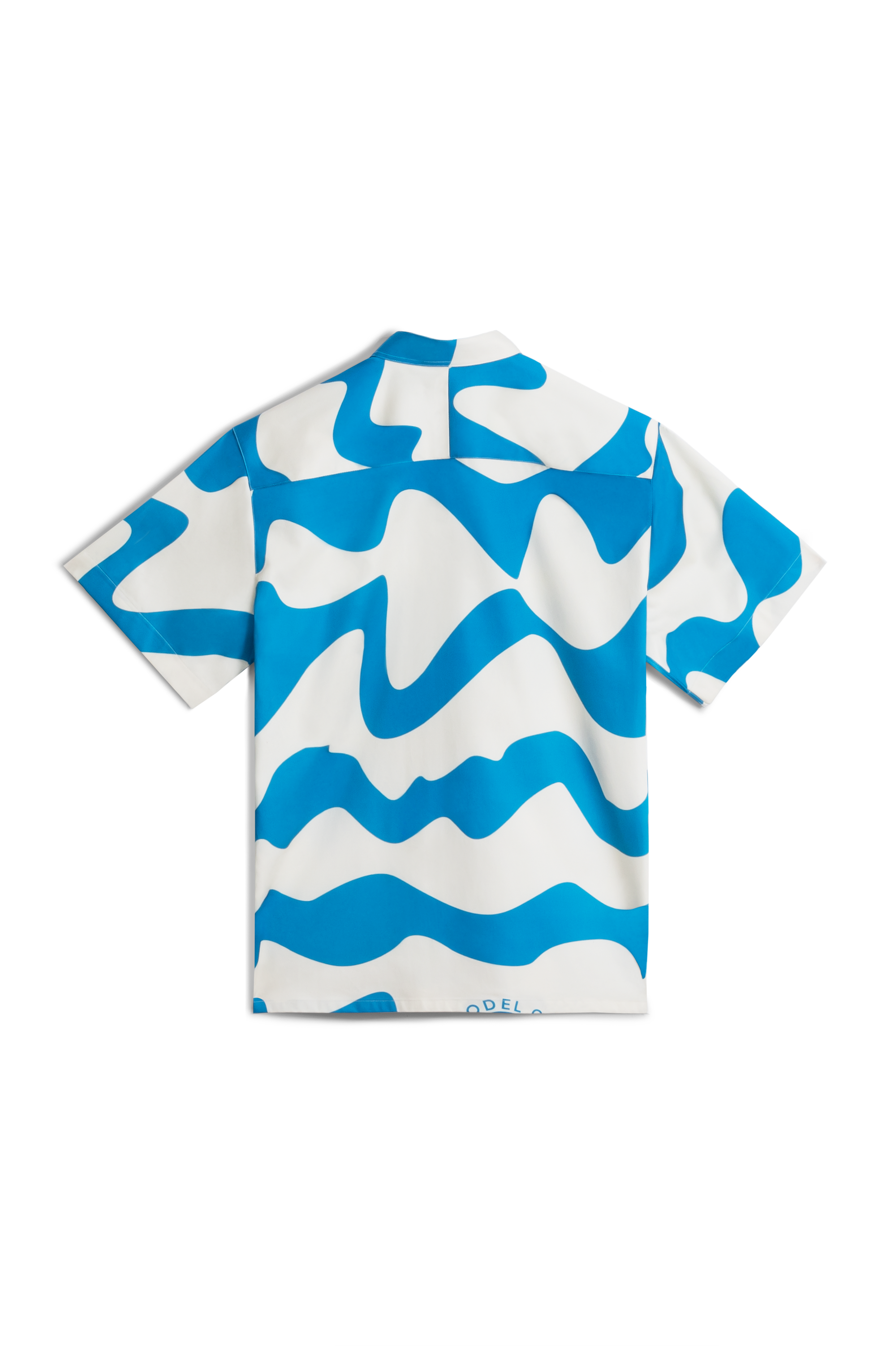 Psychedelic Wave Printed Shirt - Azure Blue