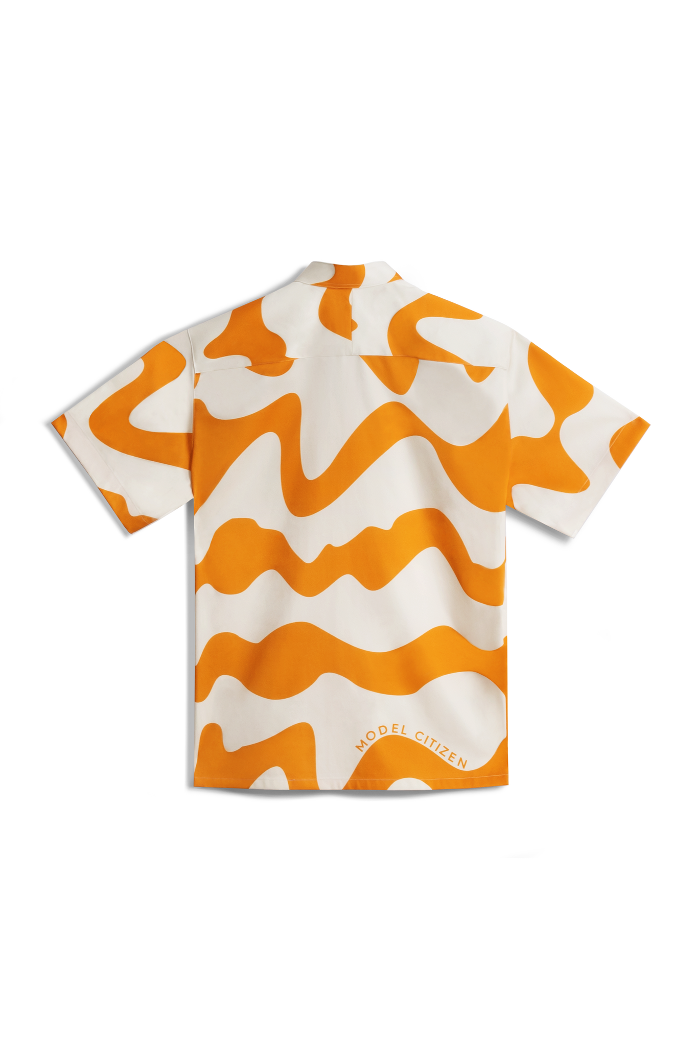 Psychedelic Wave Printed Shirt - Orange
