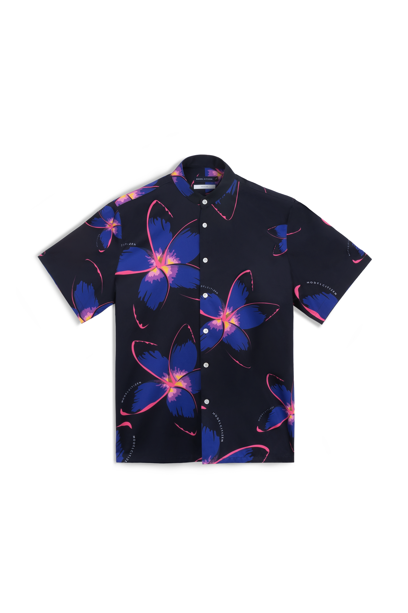 Moonflower Printed Shirt - Navy