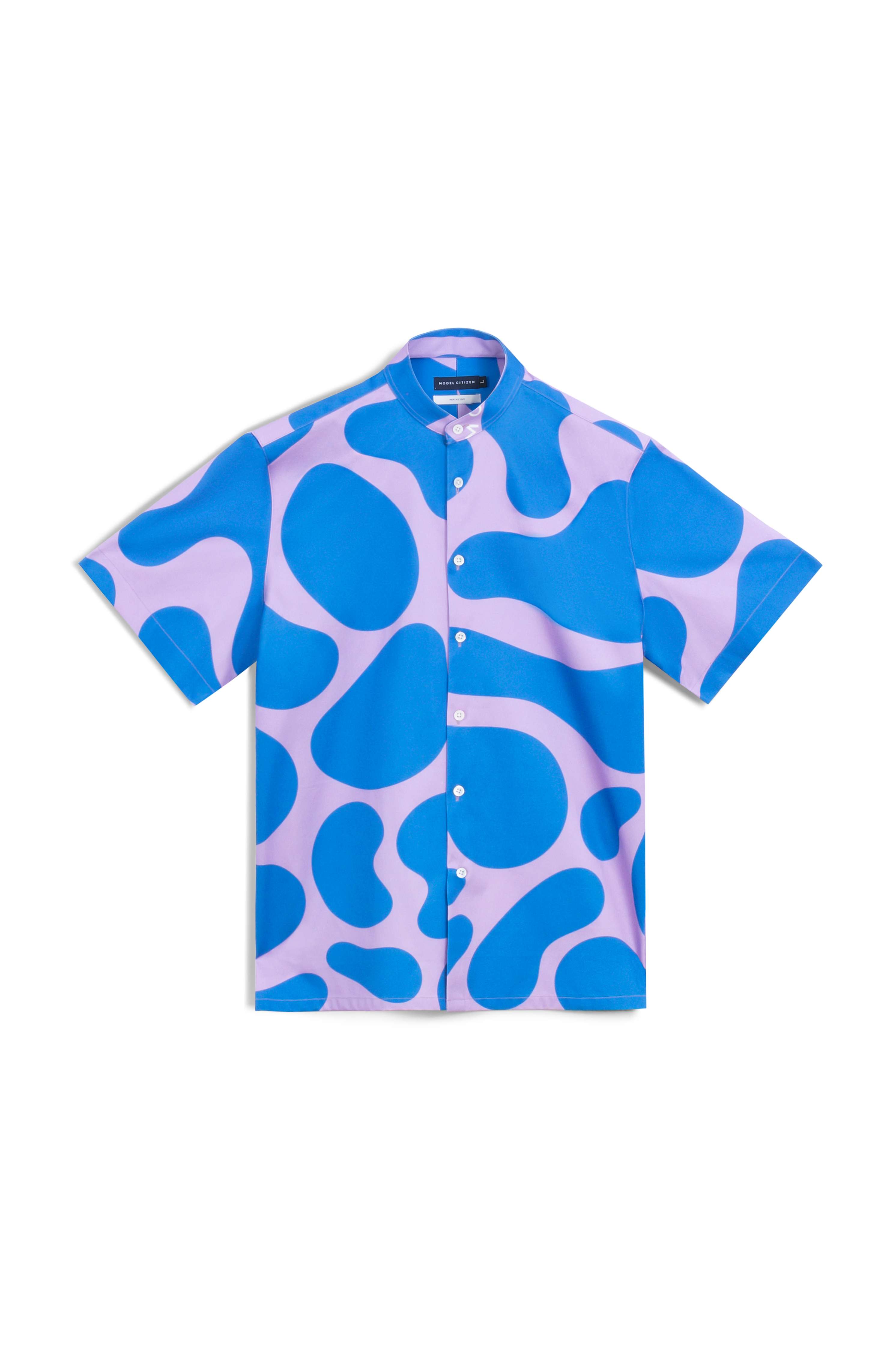 Liquid Camouflage Printed Shirt - Lavender/Blue