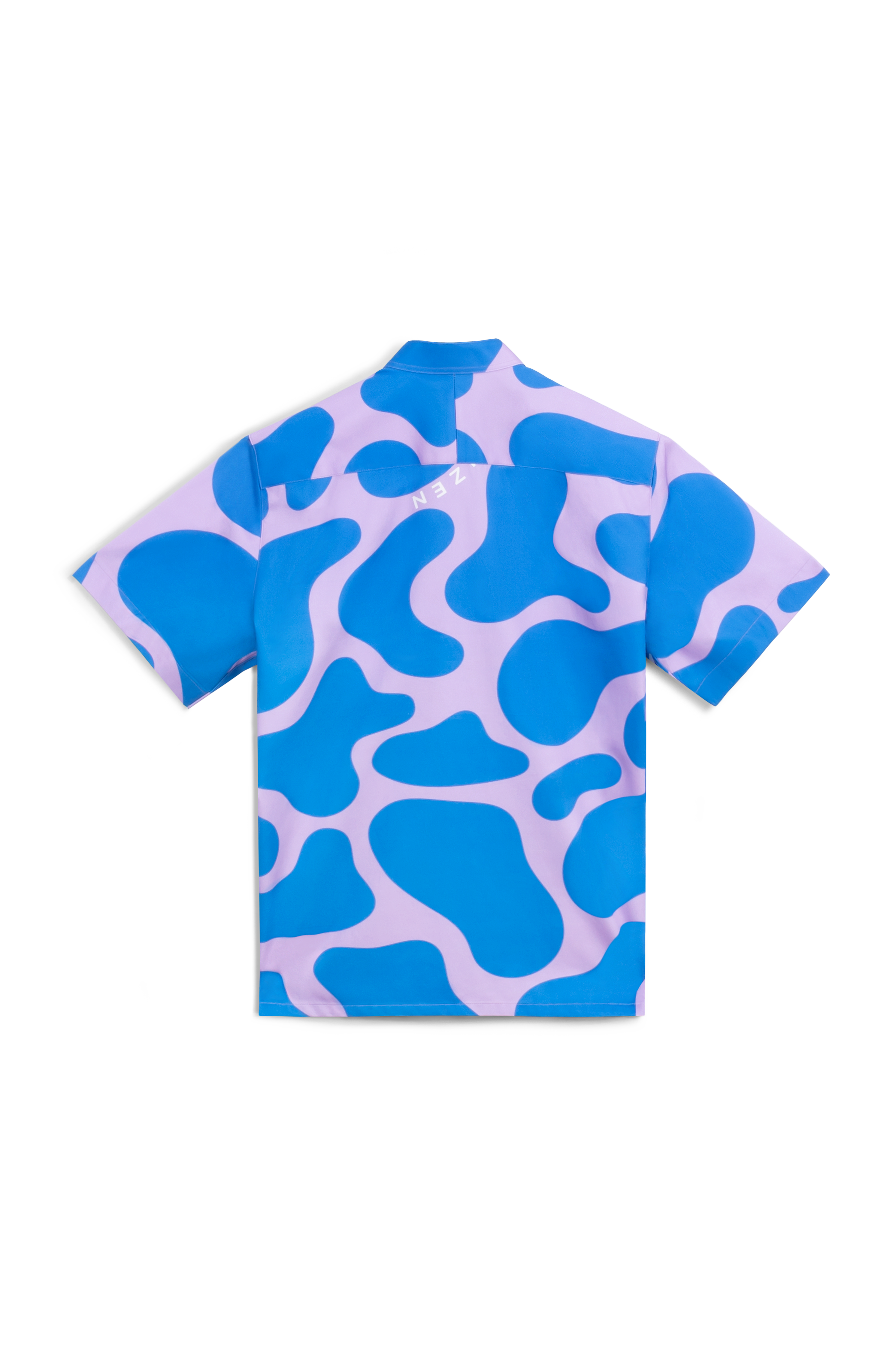 Liquid Camouflage Printed Shirt - Lavender/Blue