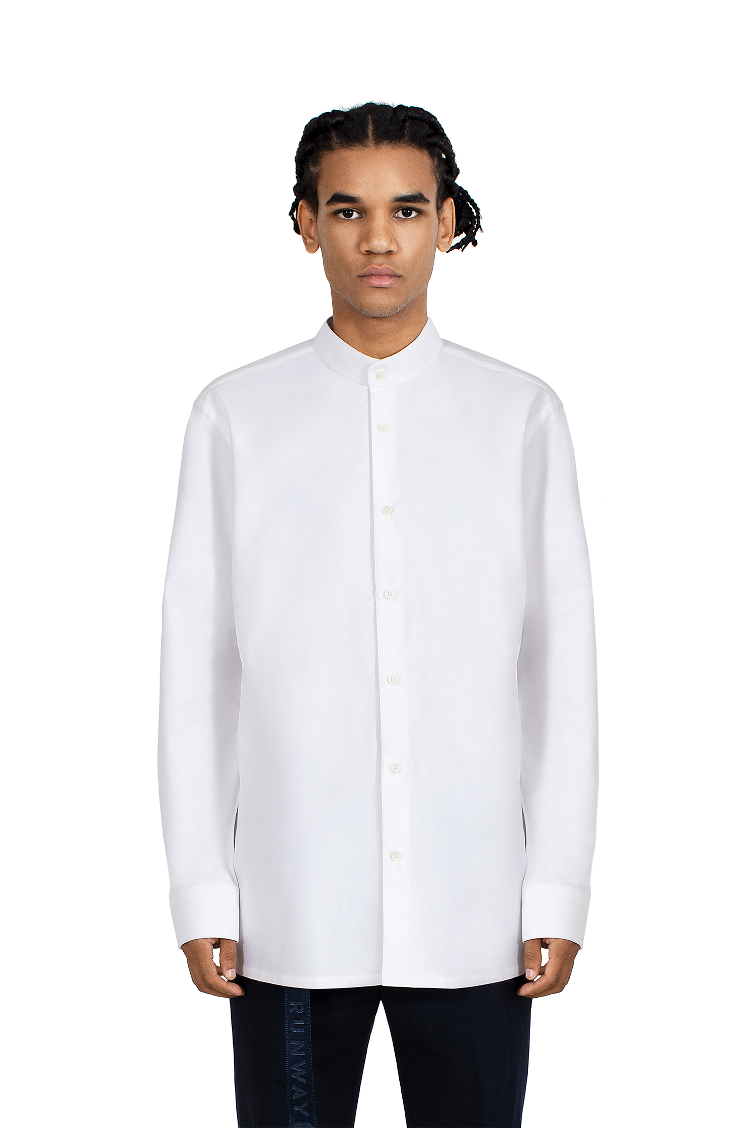 Long Sleeved Oxford Shirt in White