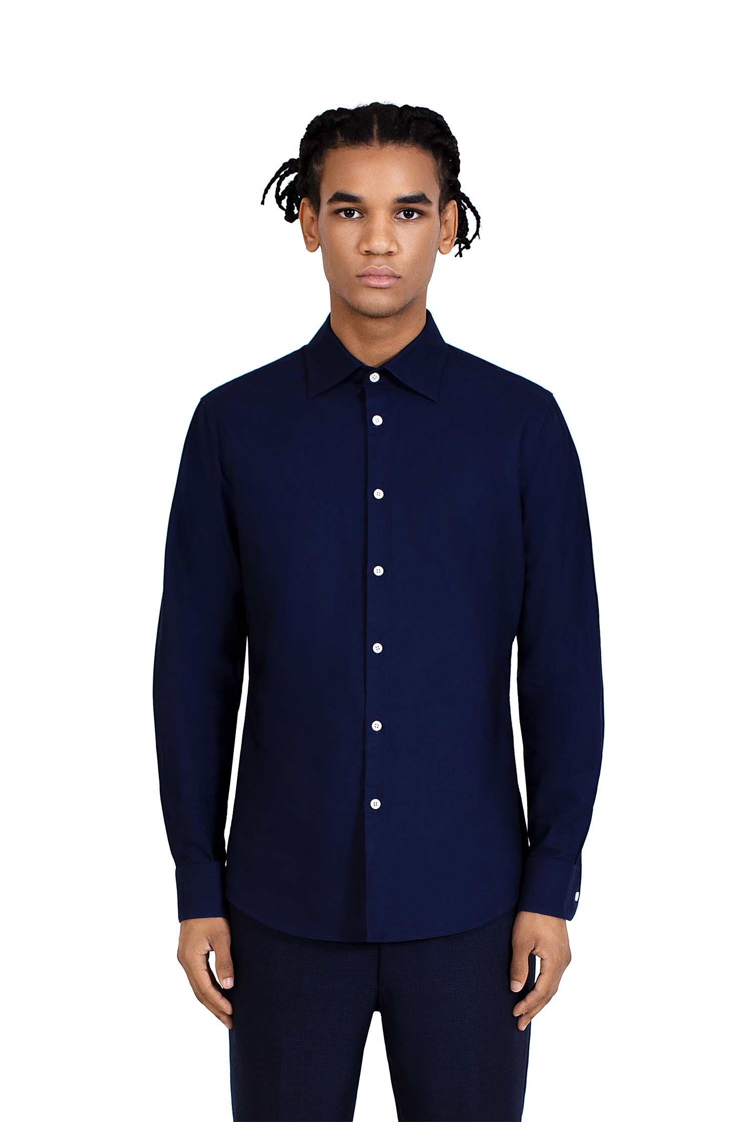 Long Sleeved Shirt in Midnight Blue