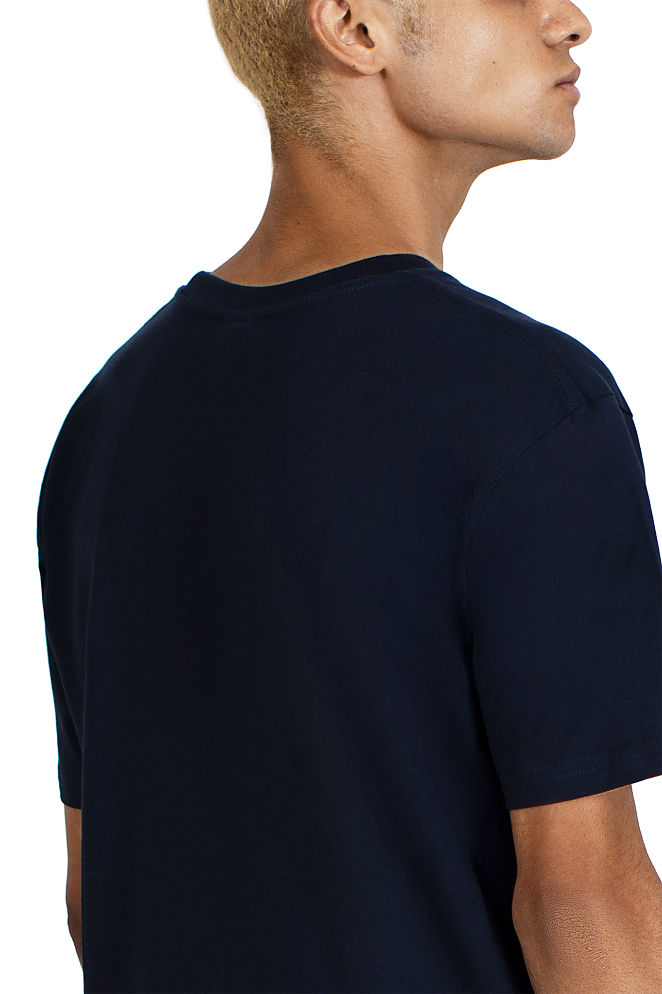 Neon Magenta Navy Short Sleeve T-Shirt