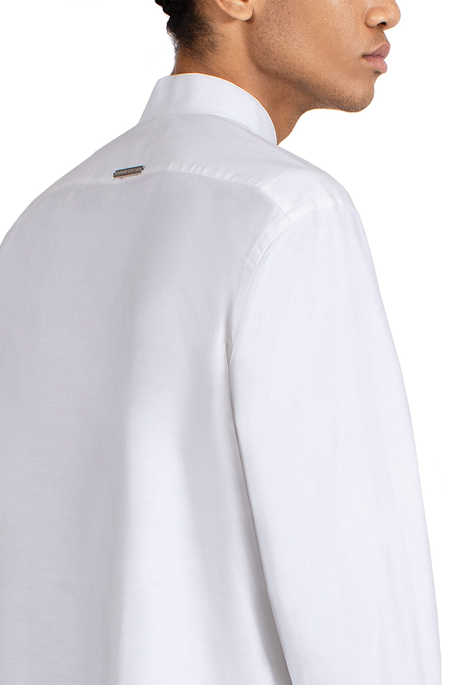 Long Sleeved Oxford Shirt in White