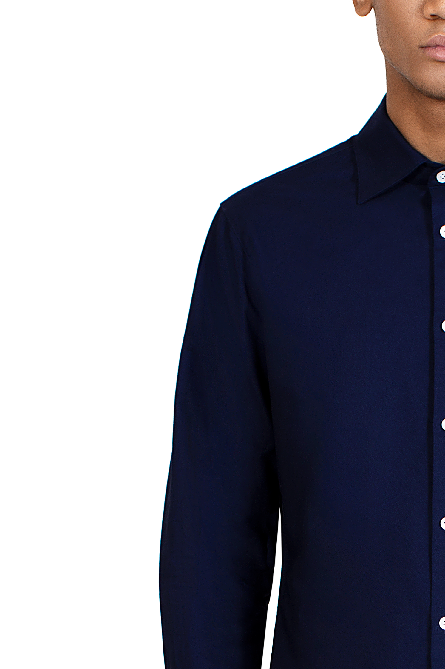 Long Sleeved Shirt in Midnight Blue