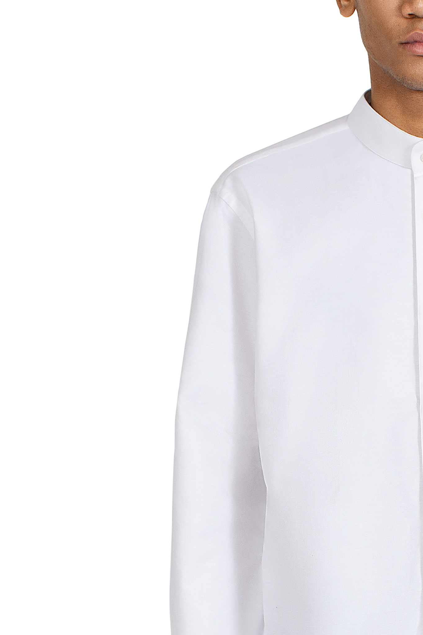 Long Sleeved Oxford Shirt in White