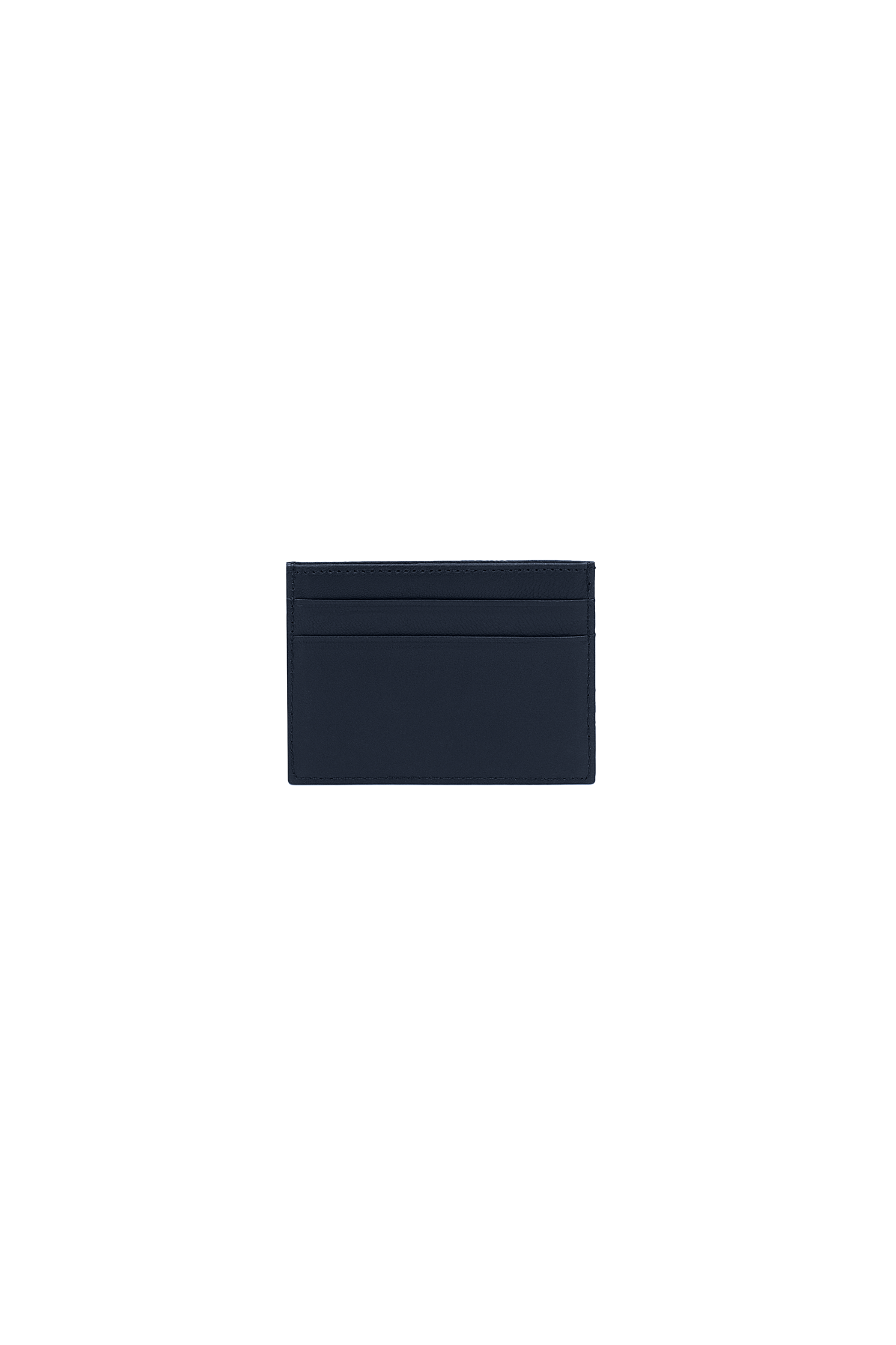Leather Card Holder in Navy