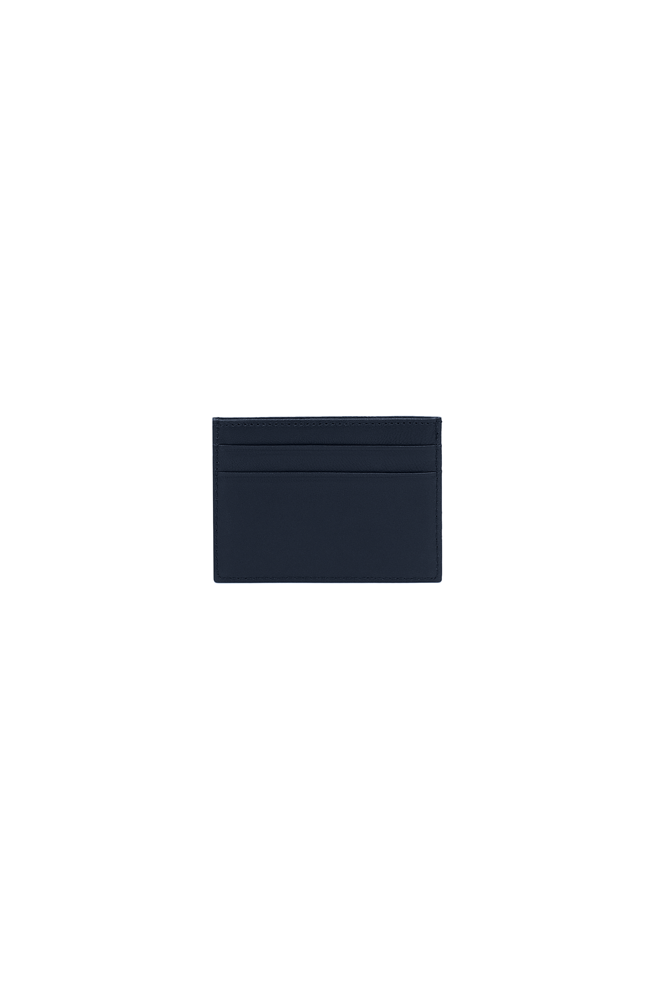 Leather Card Holder in Navy
